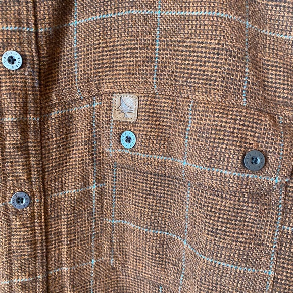 Hippy Tree Men’s XL Brown Plaid Flannel Button Down - Picture 5 of 10